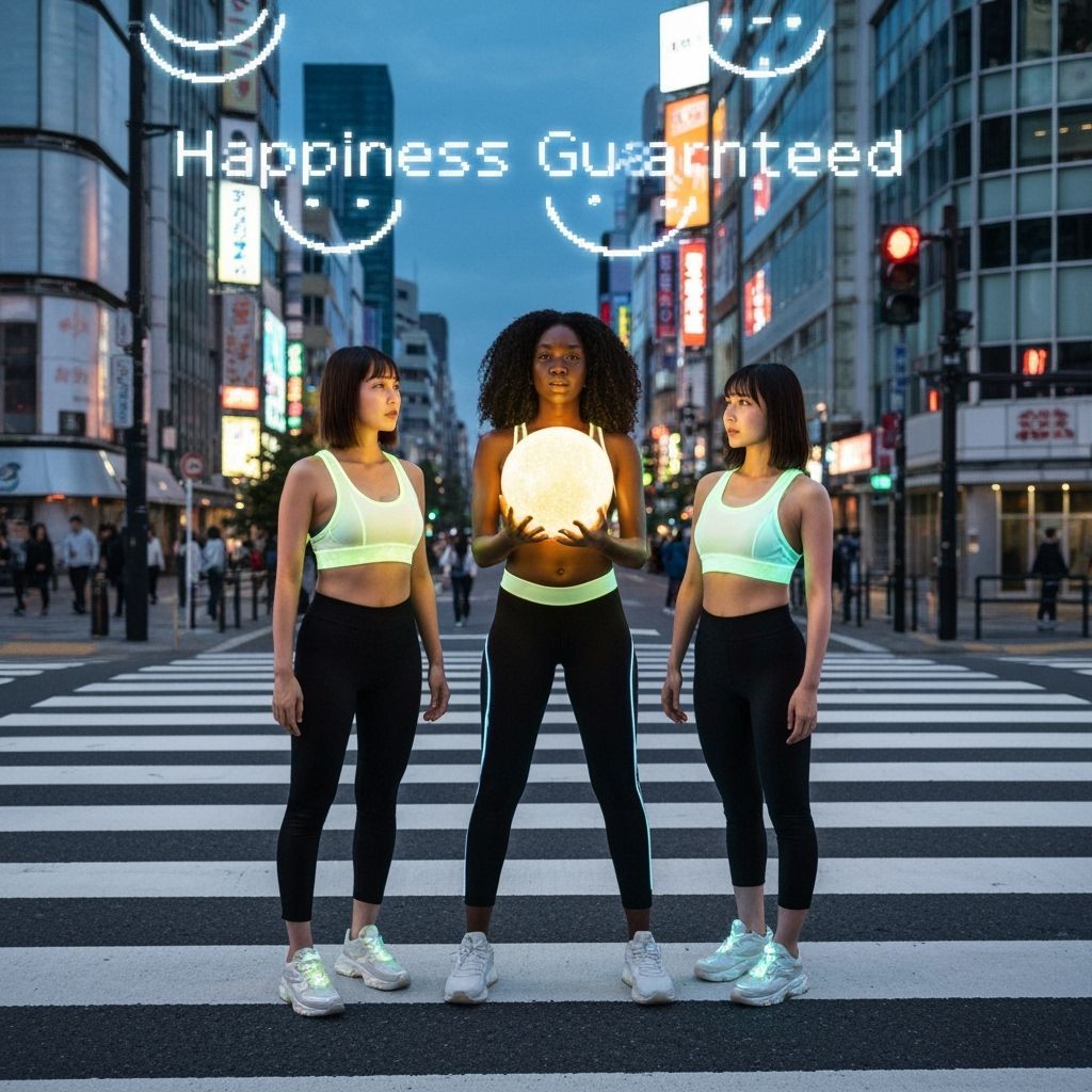AI Art: Women on Shibuya Crossing with Artificial Sun