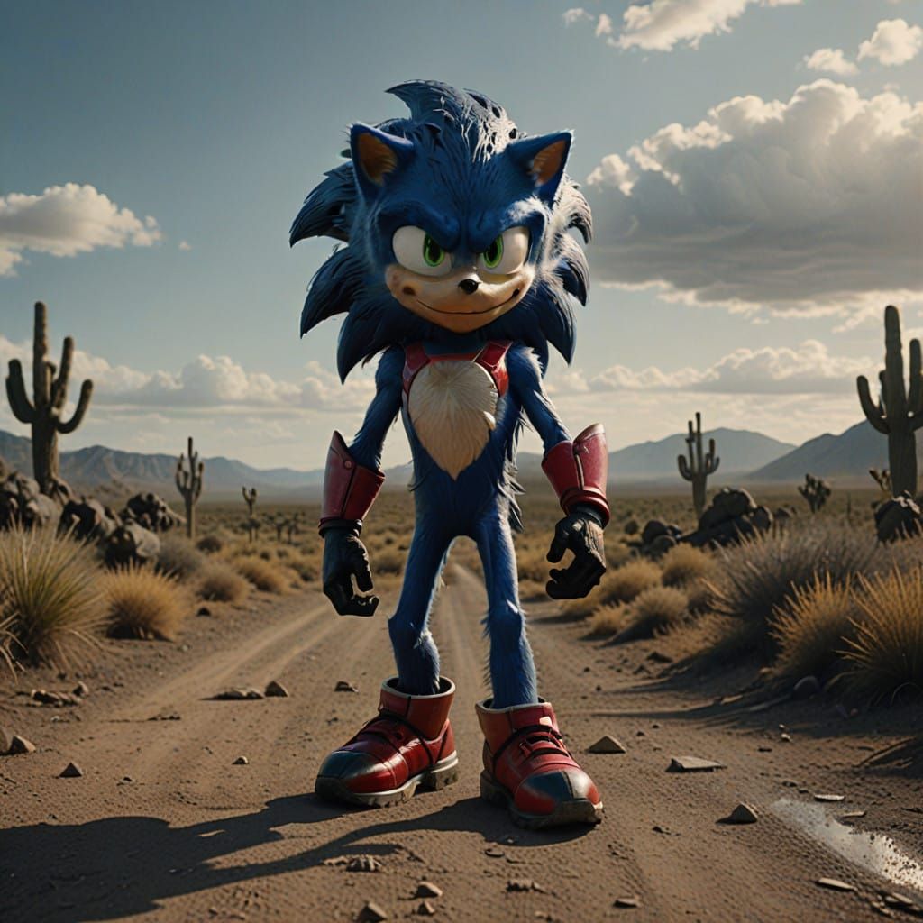 Epic Hero in Cinematic Landscape