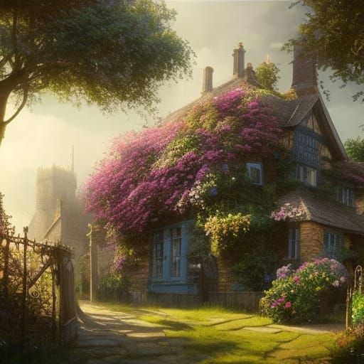 Victorian Seaside Village and Cottage Garden