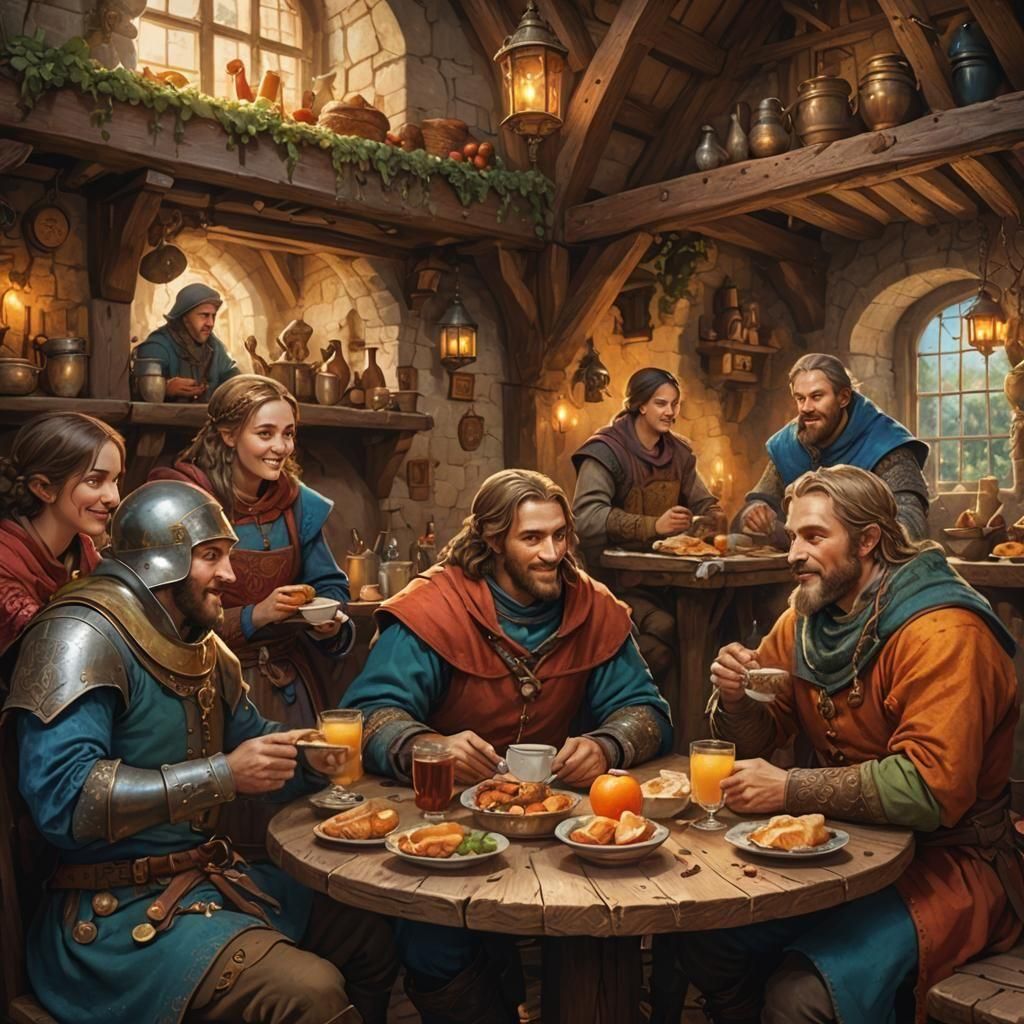 Medieval Inn Breakfast in D&D Style