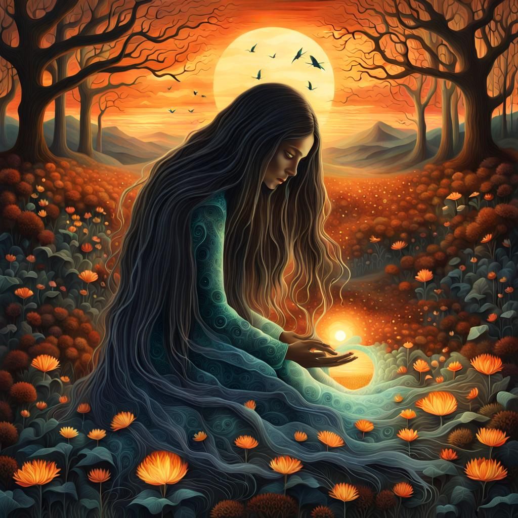 Eerie Encounters: A Bio Art Collage in 8K