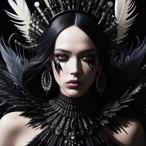 McQueen-Inspired Champagne Portrait: High Fashion Photograph...