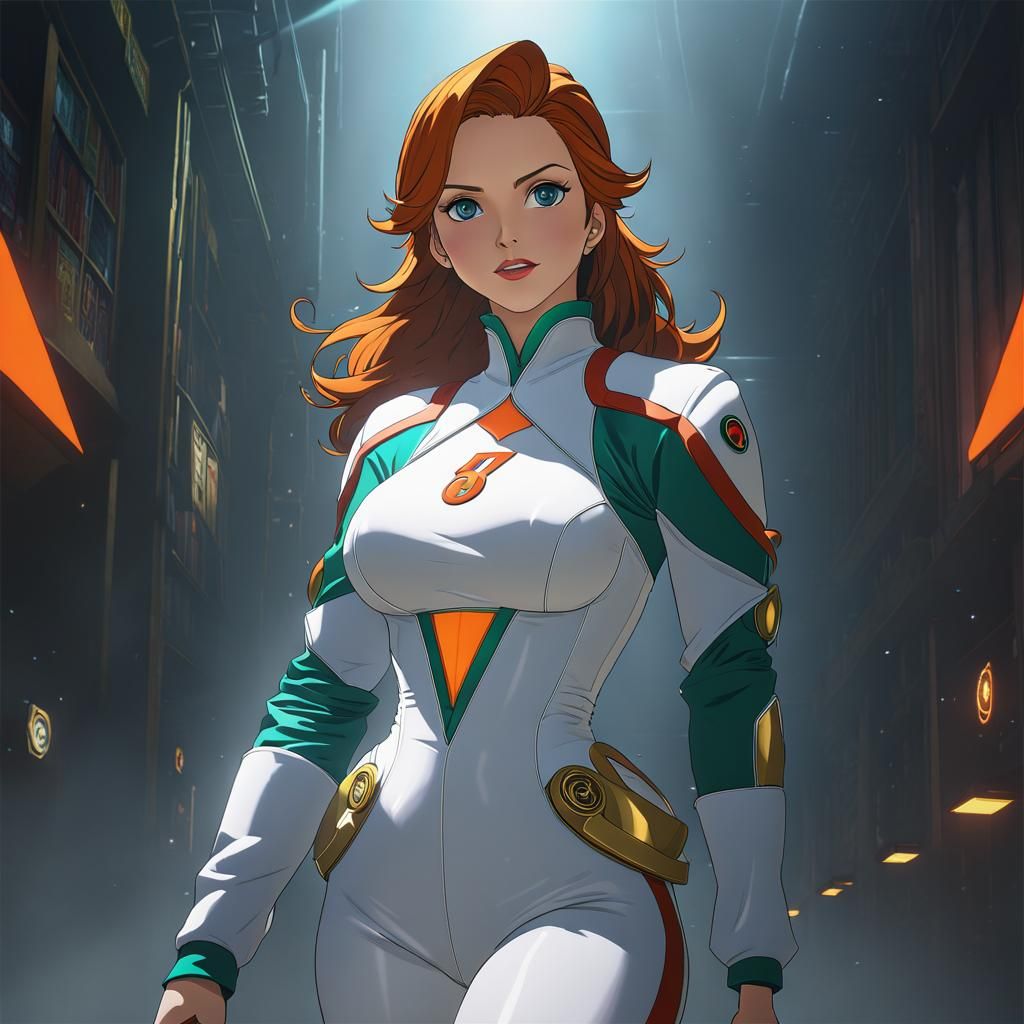 Erin Gray as Buck Rogers in Anime Style