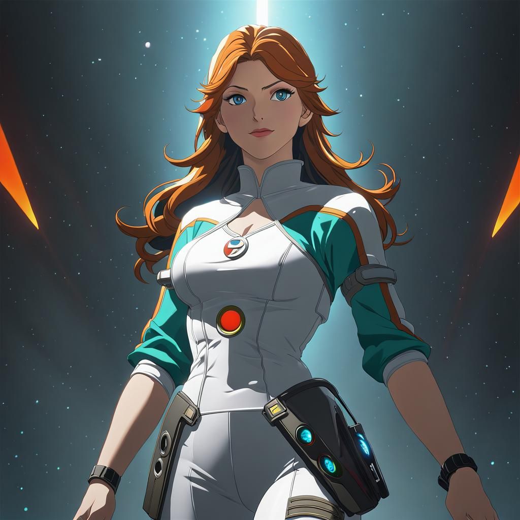 Futuristic Space Concept Art in Anime Style