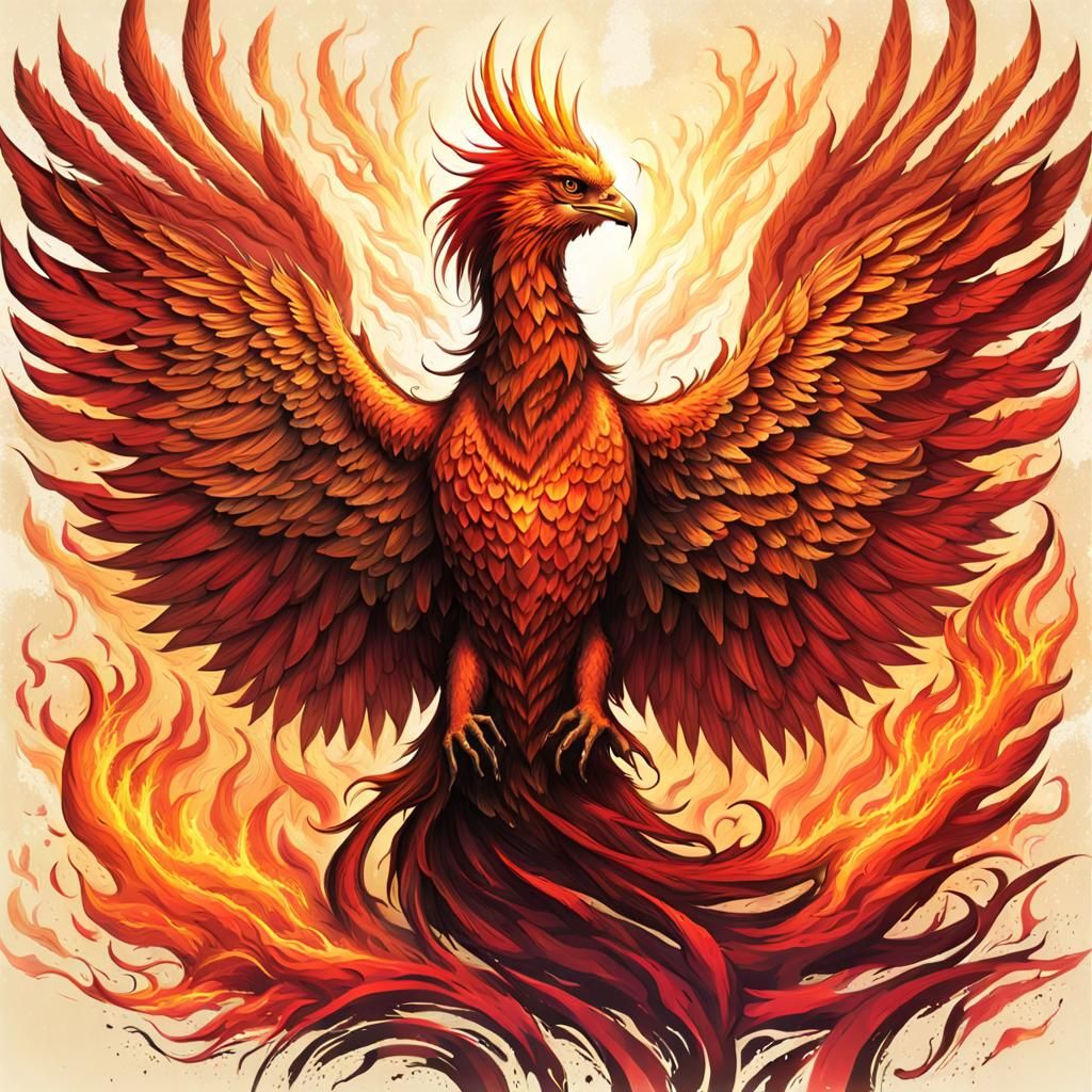 phoenix rising from the ashes