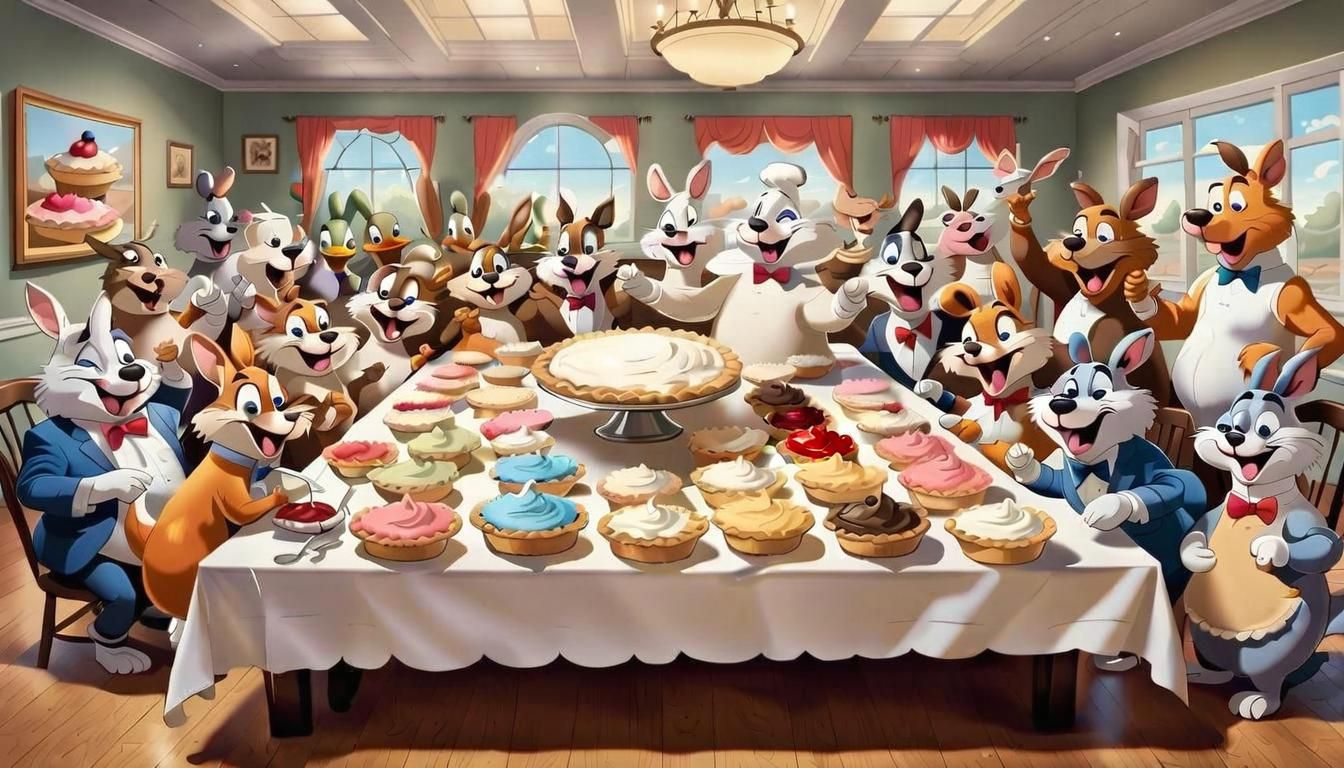 Looney Tunes Style Cream Pie Fight Banquet