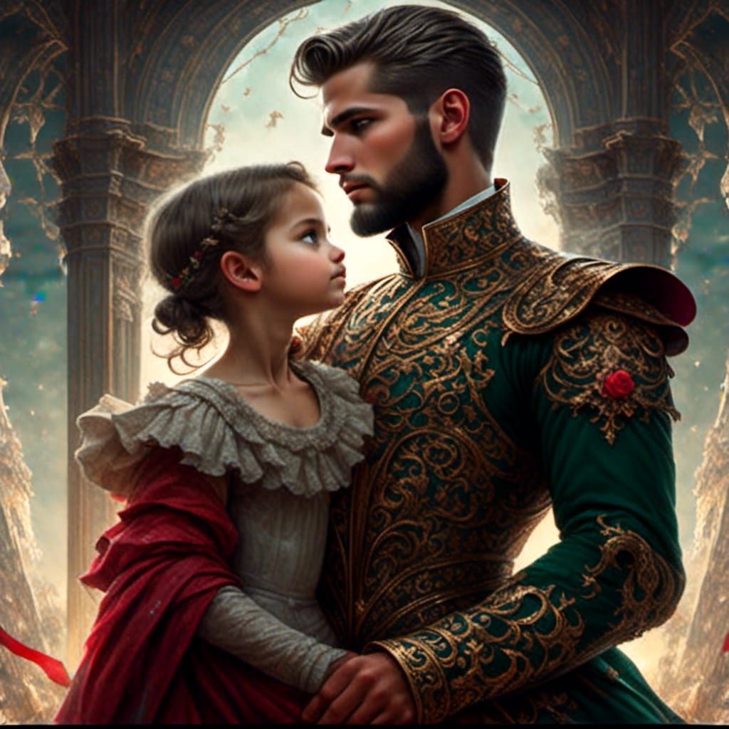 Rainbow dad with daughter