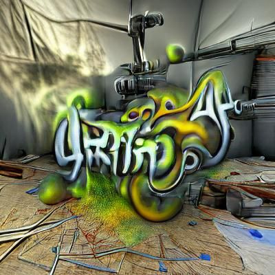 Airbrush Graffiti Art Rendered in CryEngine
