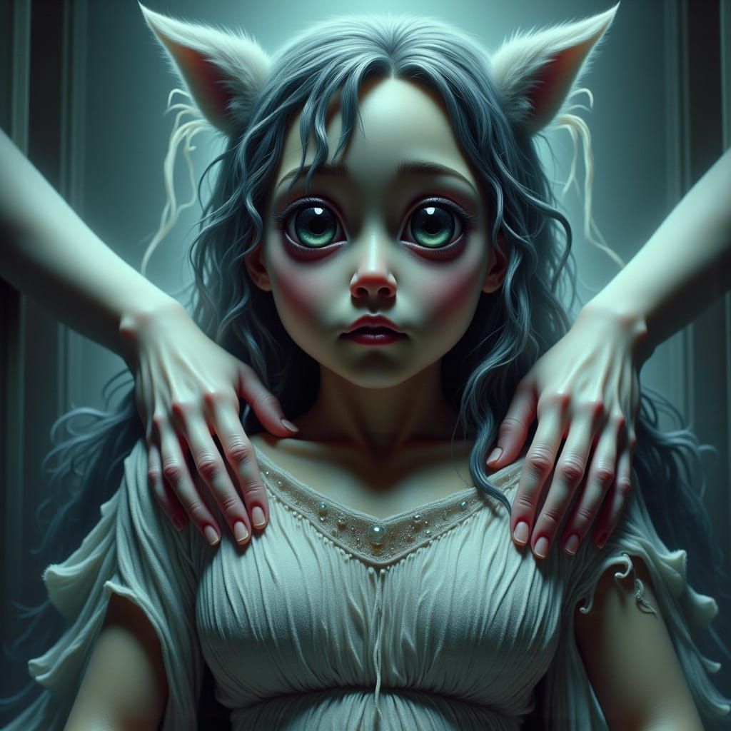 Creepish Cute Ghostly Hands on Shoulders