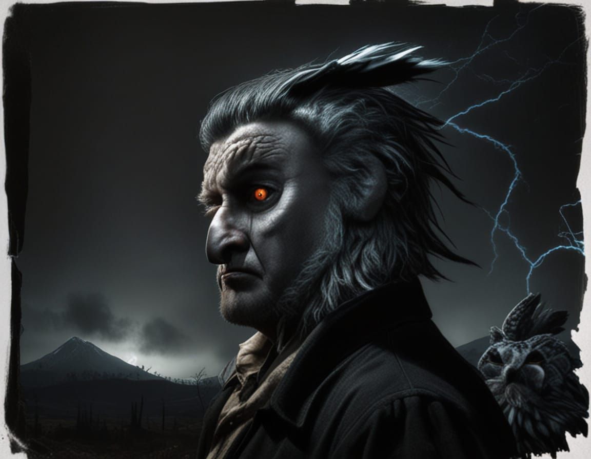 Dark Portrait of David Lynch in Moody Twilight