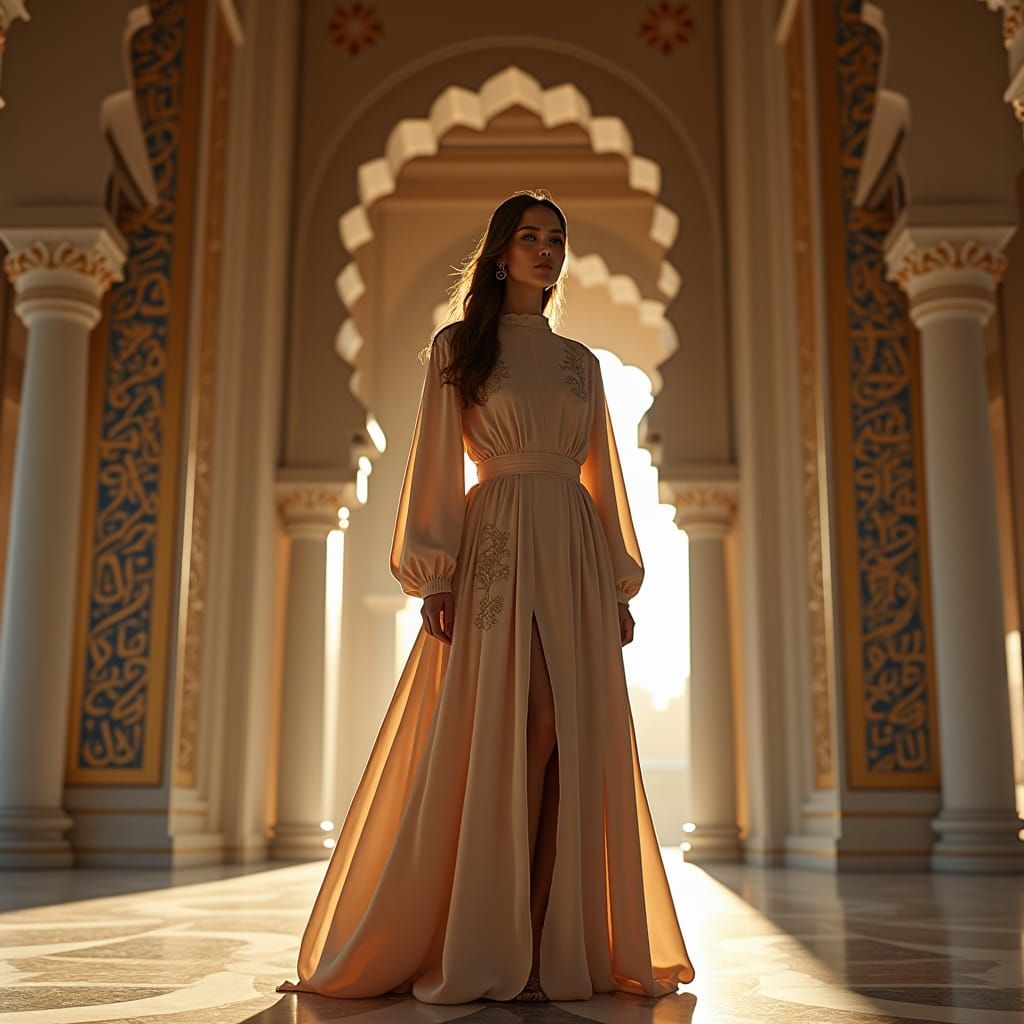 Luxurious Abaya by Louis Vuitton in Opulent Mosque