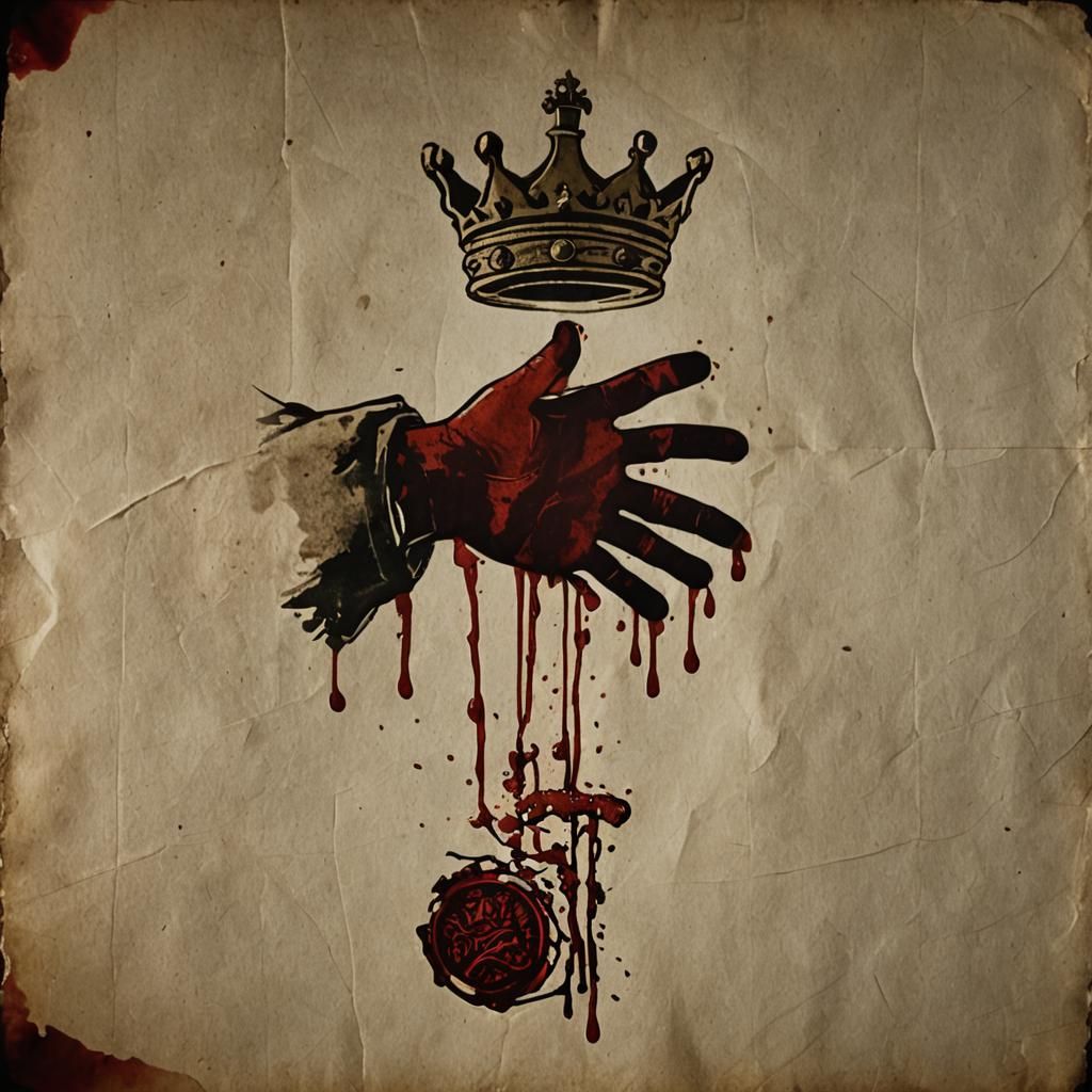 King's Bloody Seal: A Cinematic Film Still