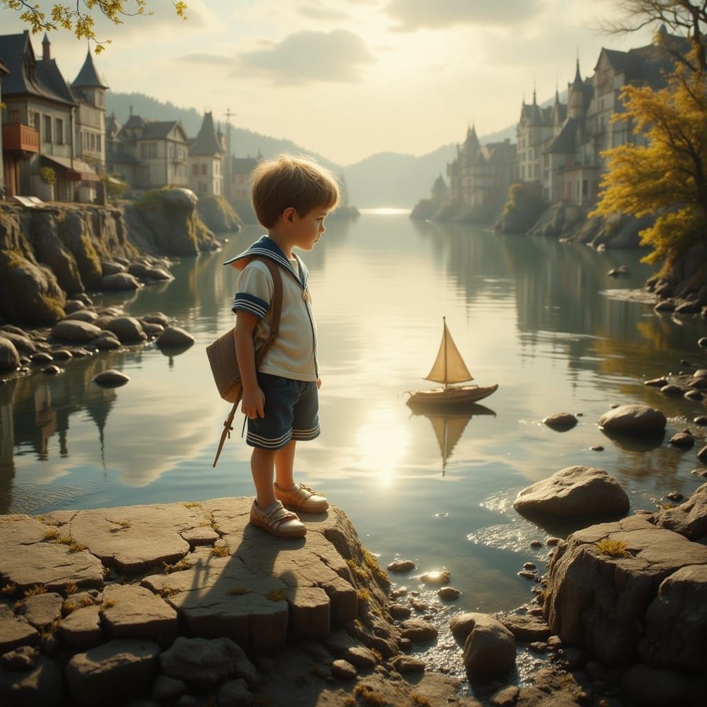 Renaissance-Inspired Hyperrealistic Portrait of Young Sailor