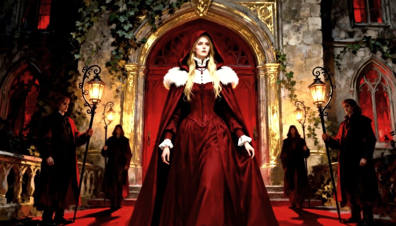 Gothic Woman and Friends by Haunted Manor