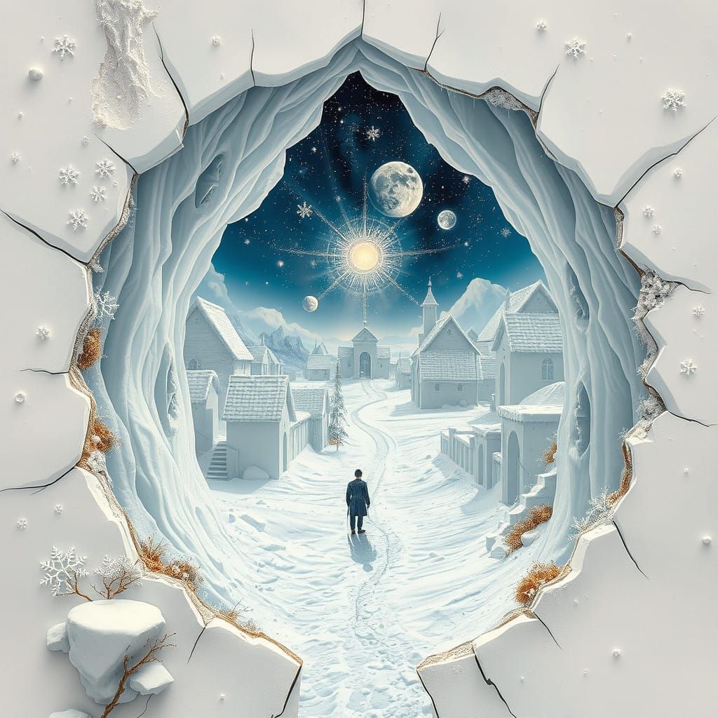 Surreal Ice-scape Dreamscape: A Fantasy Journey