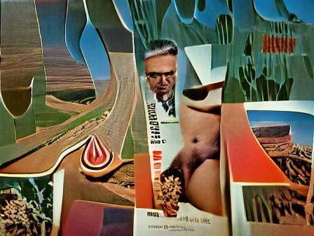 Maximalist Erotic Landscape in Mid-Century Style