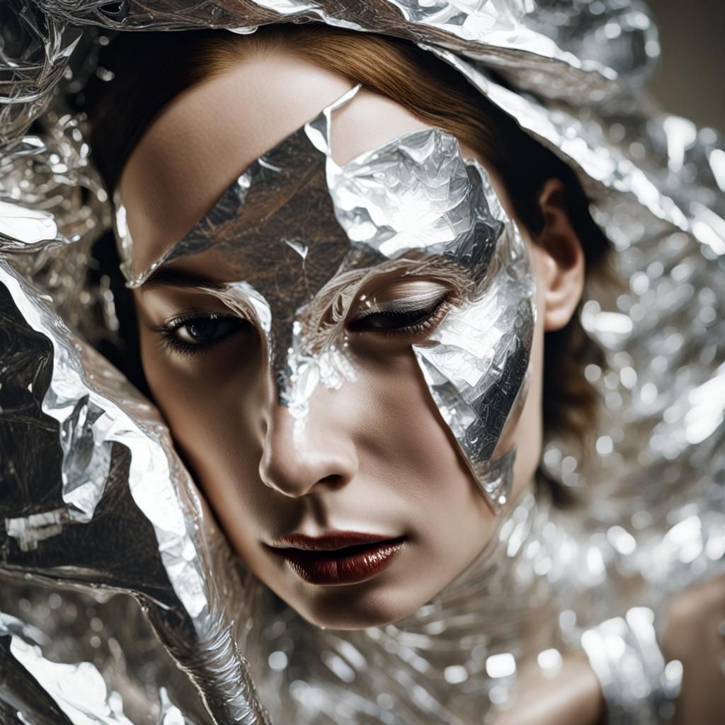 Mannequin Wrapped in Foil, Vogue France Style