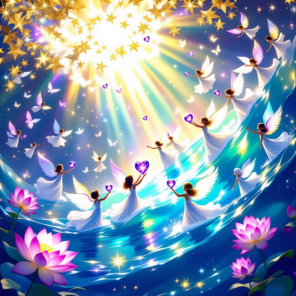 Angelic Ocean of Light as Fantasy Art
