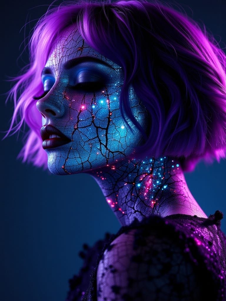 Gothic Portrait of a Melancholic Woman