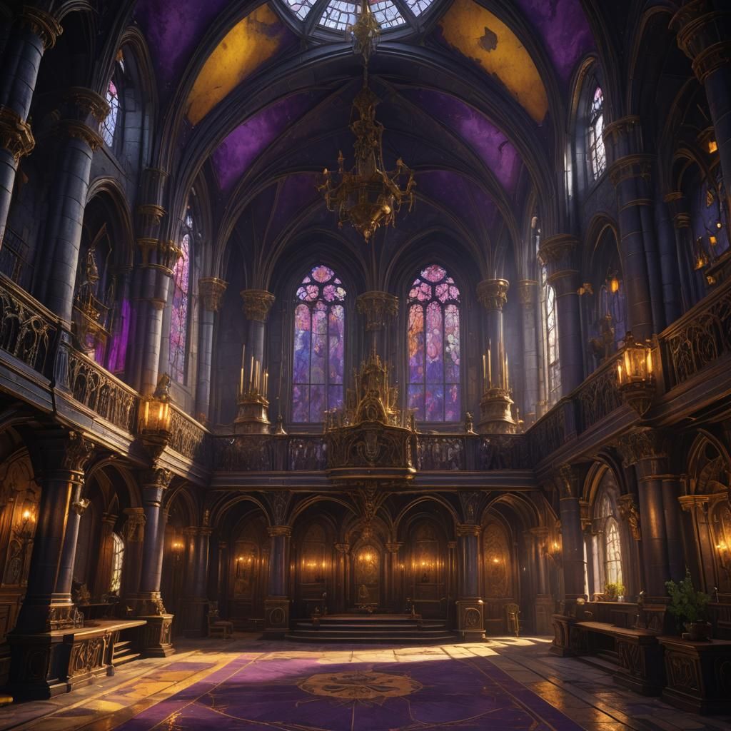 Vampire Castle Interior in Dark Fantasy Style
