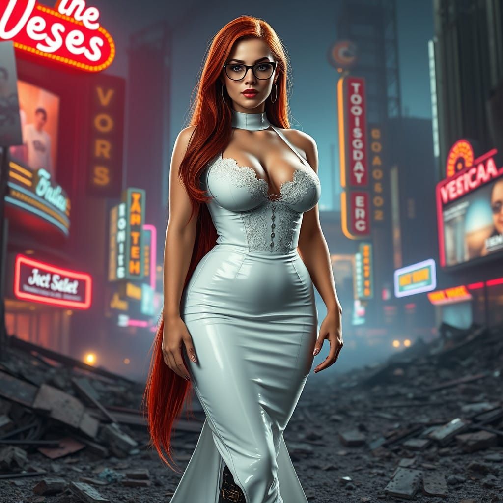 Futuristic Bride in Post-Apocalyptic Vegas
