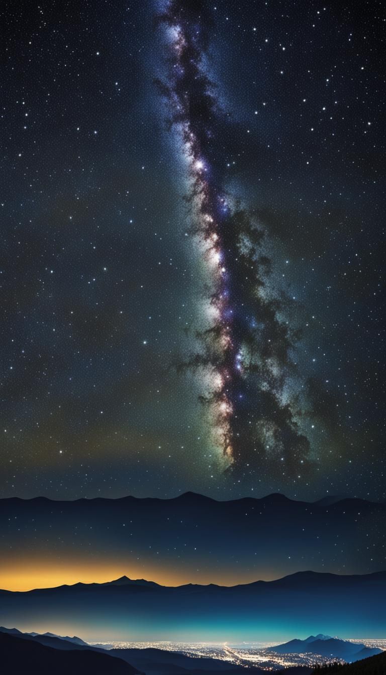 Twinkling Stars in a Vast Night Sky