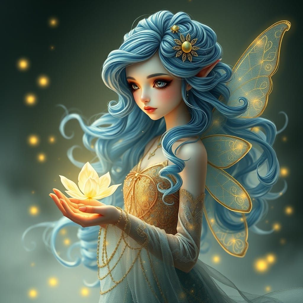 Ethereal Fae Maiden in Whimsical Digital Art