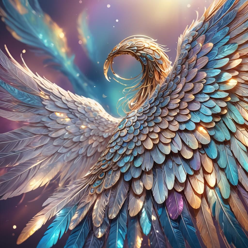 Iridescent Angel Wing Concept Art