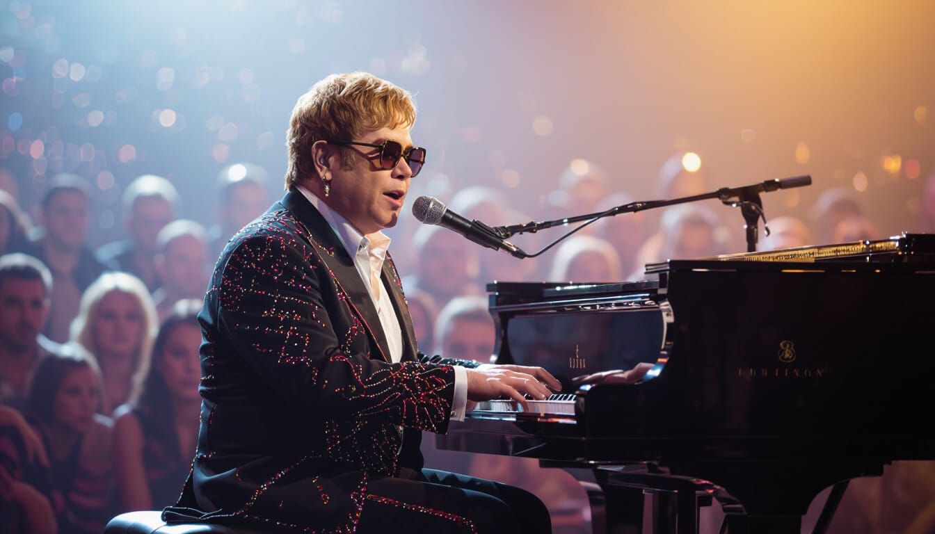 Elton John Concert: Cinematic Stage Photo
