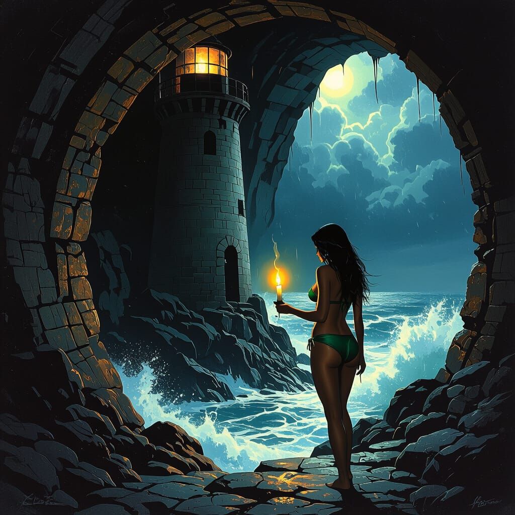 A secret hideout nestled within a hollowed-out, ancient ligh...