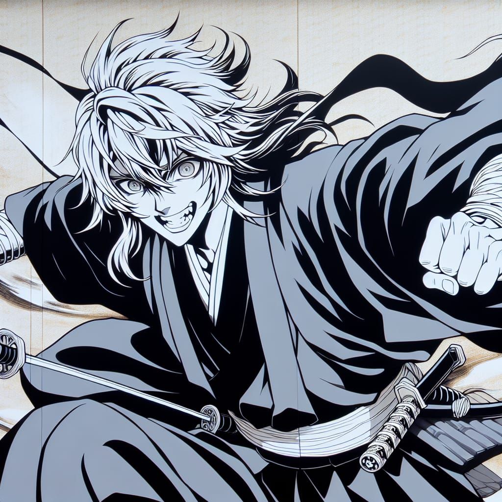 Anime Soul Reaper Ready for Battle