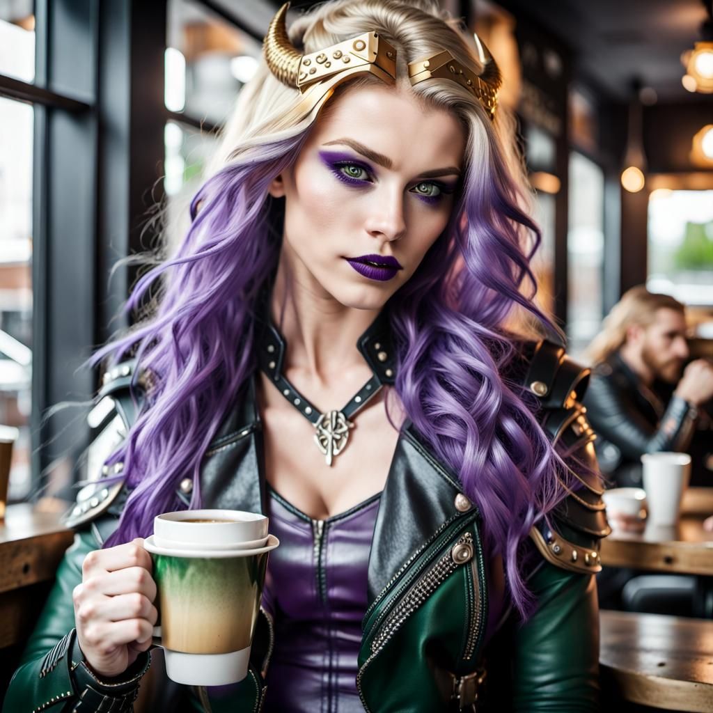 Viking Warrior Goddess in Modern Rocker Style