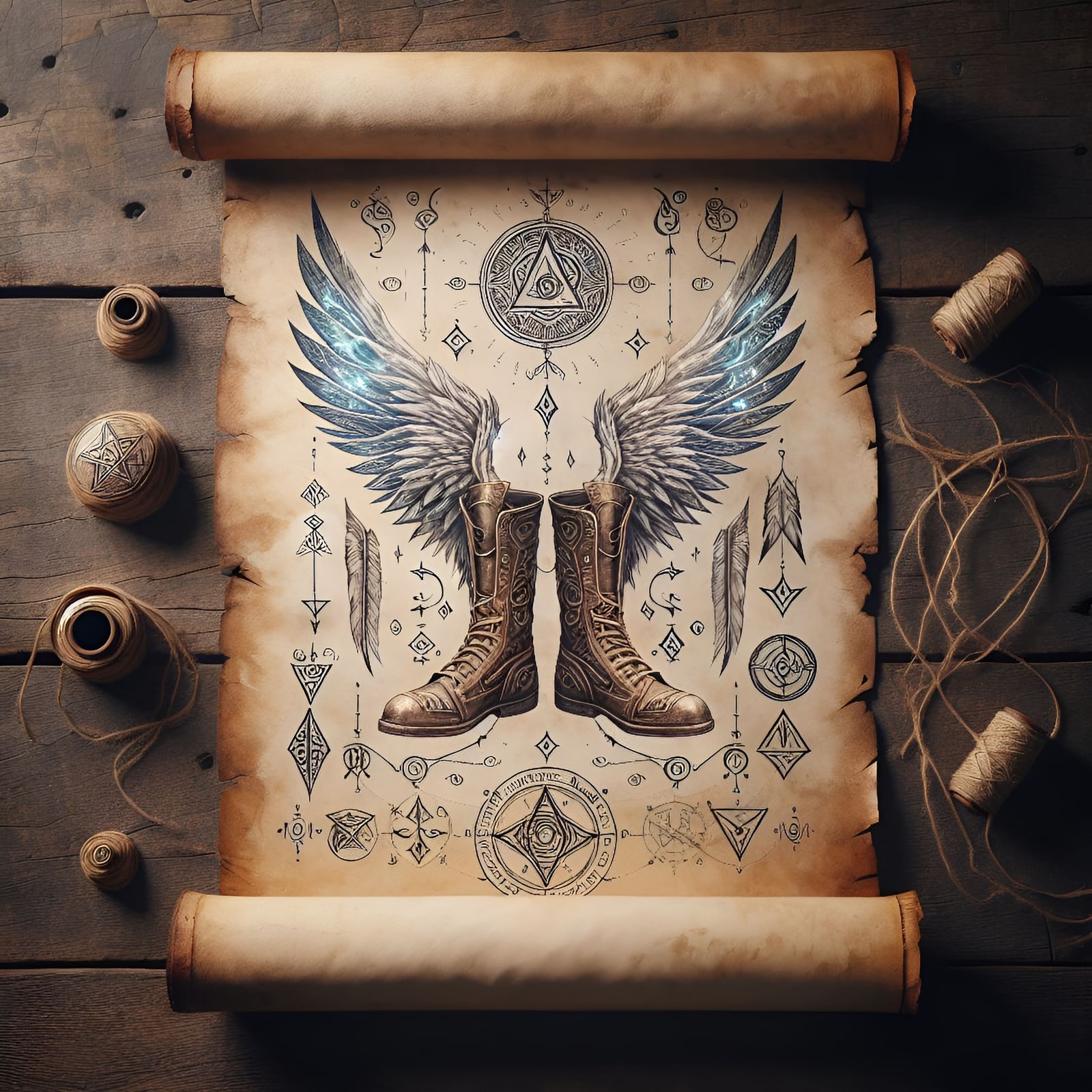 Haste Magic Spell with Winged Boots