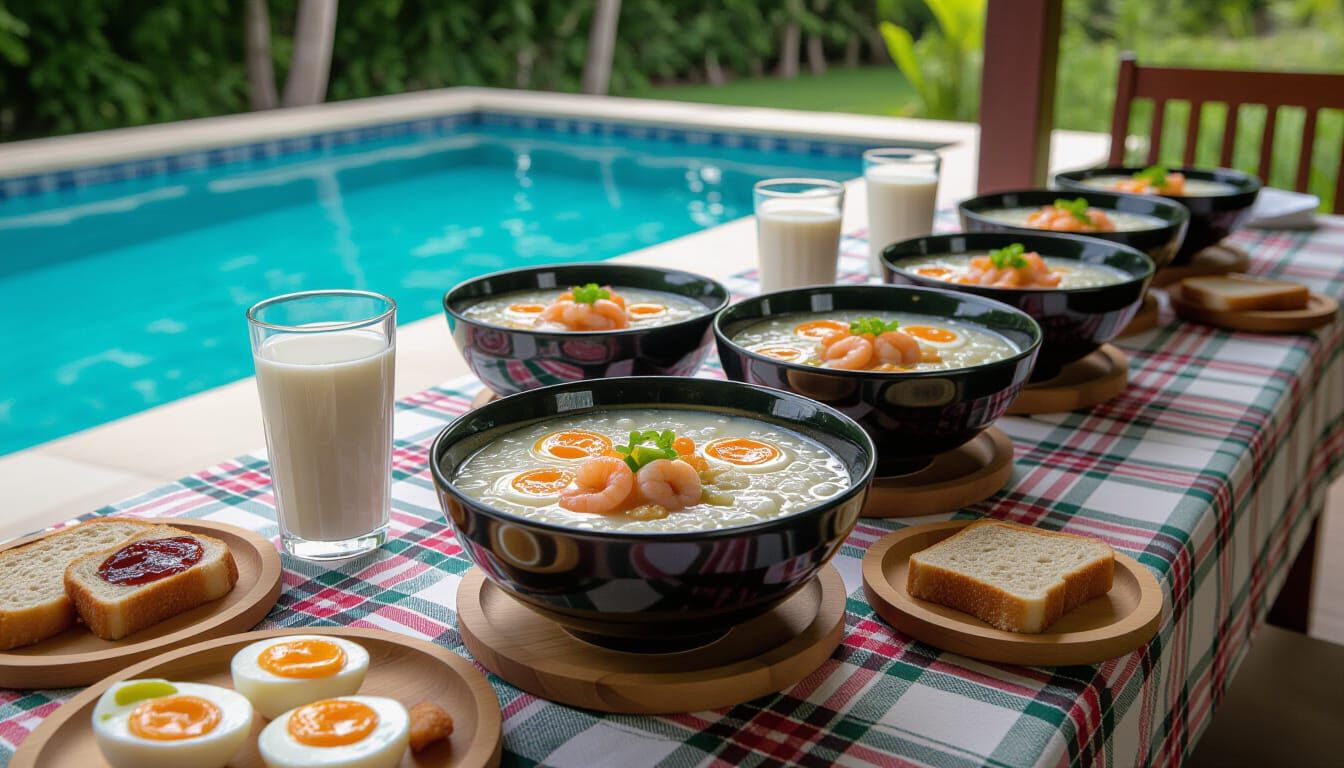 Joyful Rural Spread of Seafood Rice Porridges