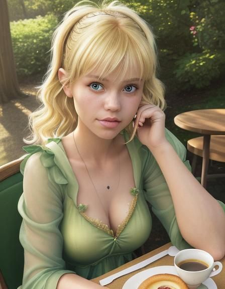 Tinkerbell's Sleepy Morning with Coffee