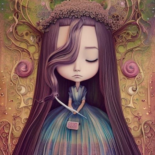 Enchanting Bobblehead Caricature in Watercolor Style