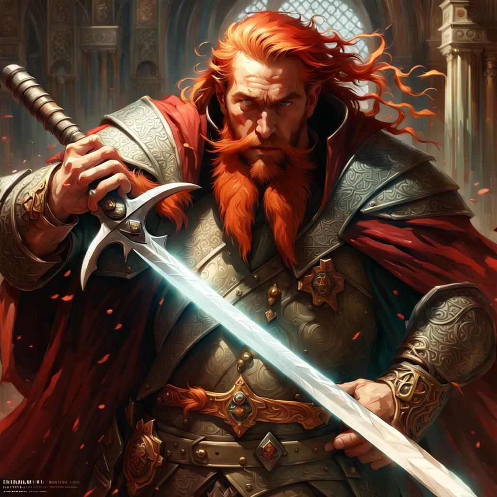 Red Bearded Wizard Breaks Paladin Sword
