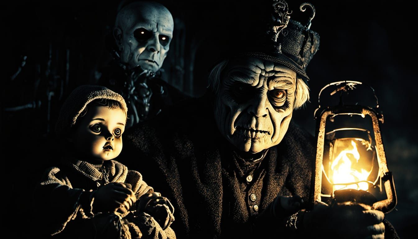 Ominous Crime Lord in Dark Fantasy Biomechanical Art