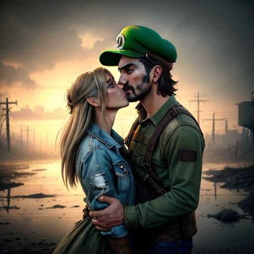 Post-Apocalyptic Kiss: A Moment of Tenderness
