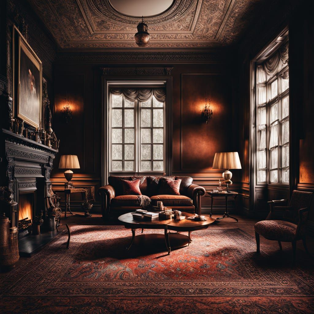 Cozy Winter Scene in Hyperrealistic Style