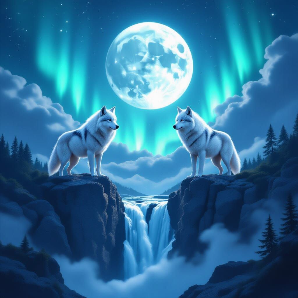 white wolves