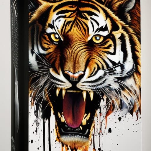 Eldritch Tiger Radiating Magic and Flames