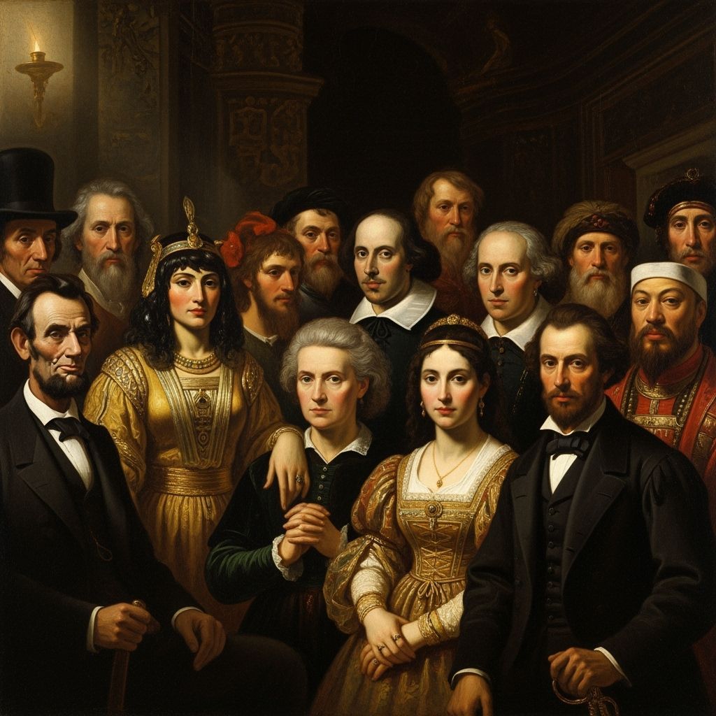 Historical Figures in Dramatic Rembrandt-Style Portrait