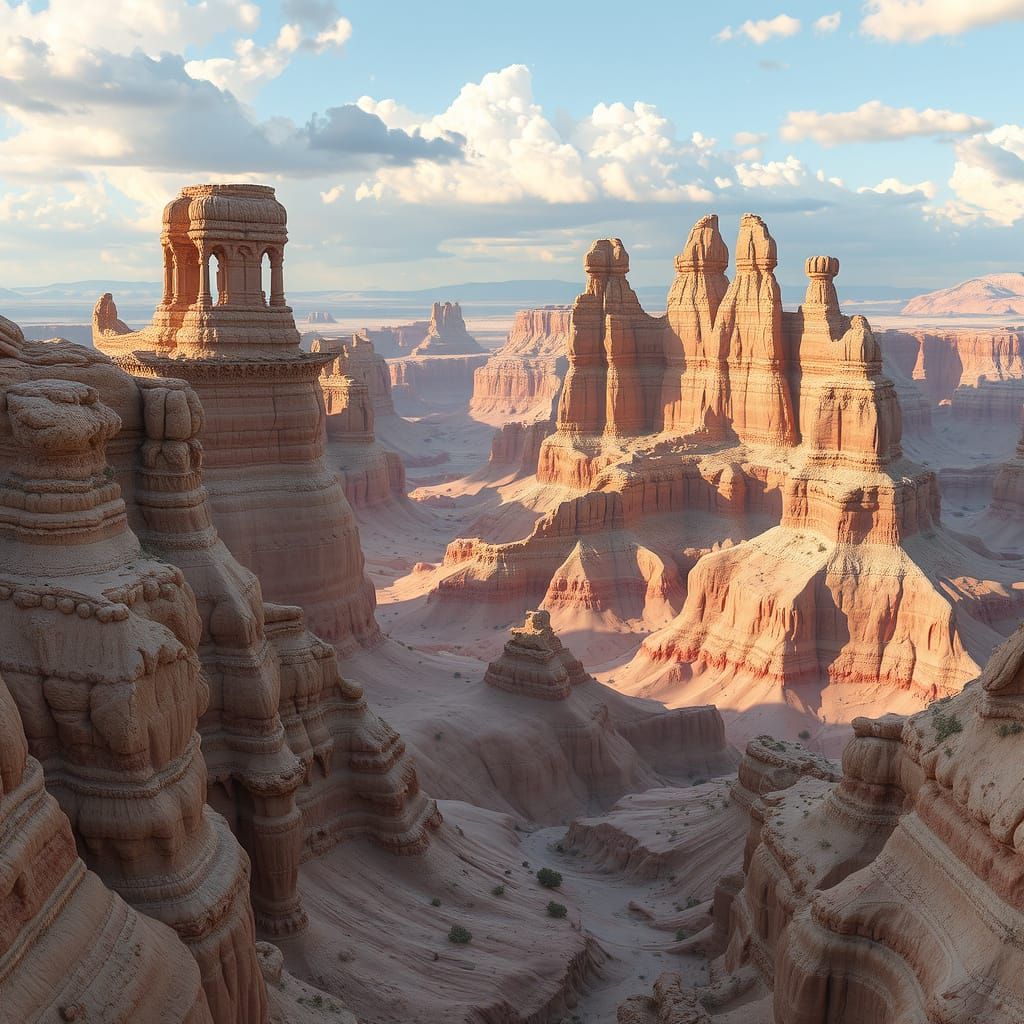 Bisti Badlands Matte Painting in 3D
