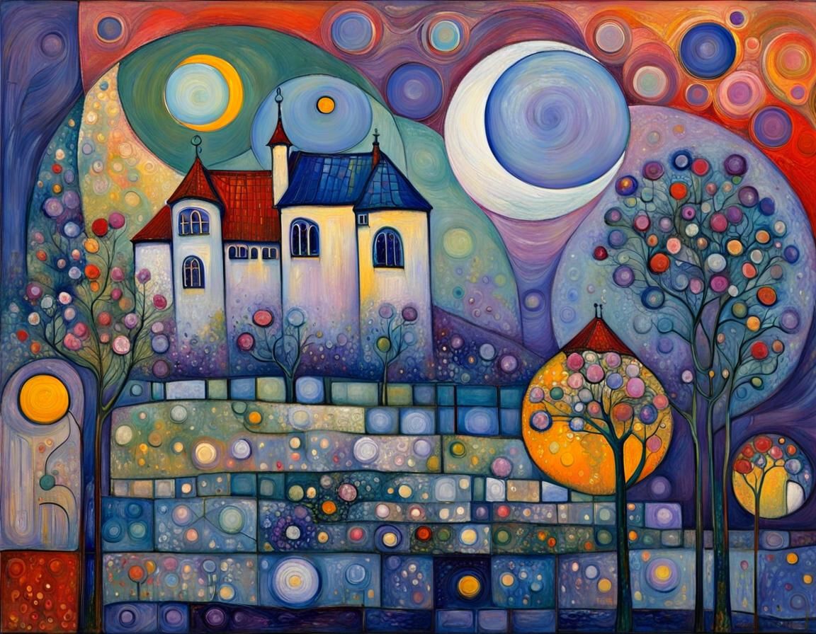 Night's End: Neo-Impressionist Dawn Painting