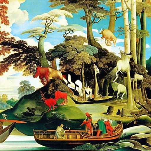 Mouse Scares Dinosaurs in Magical Forest