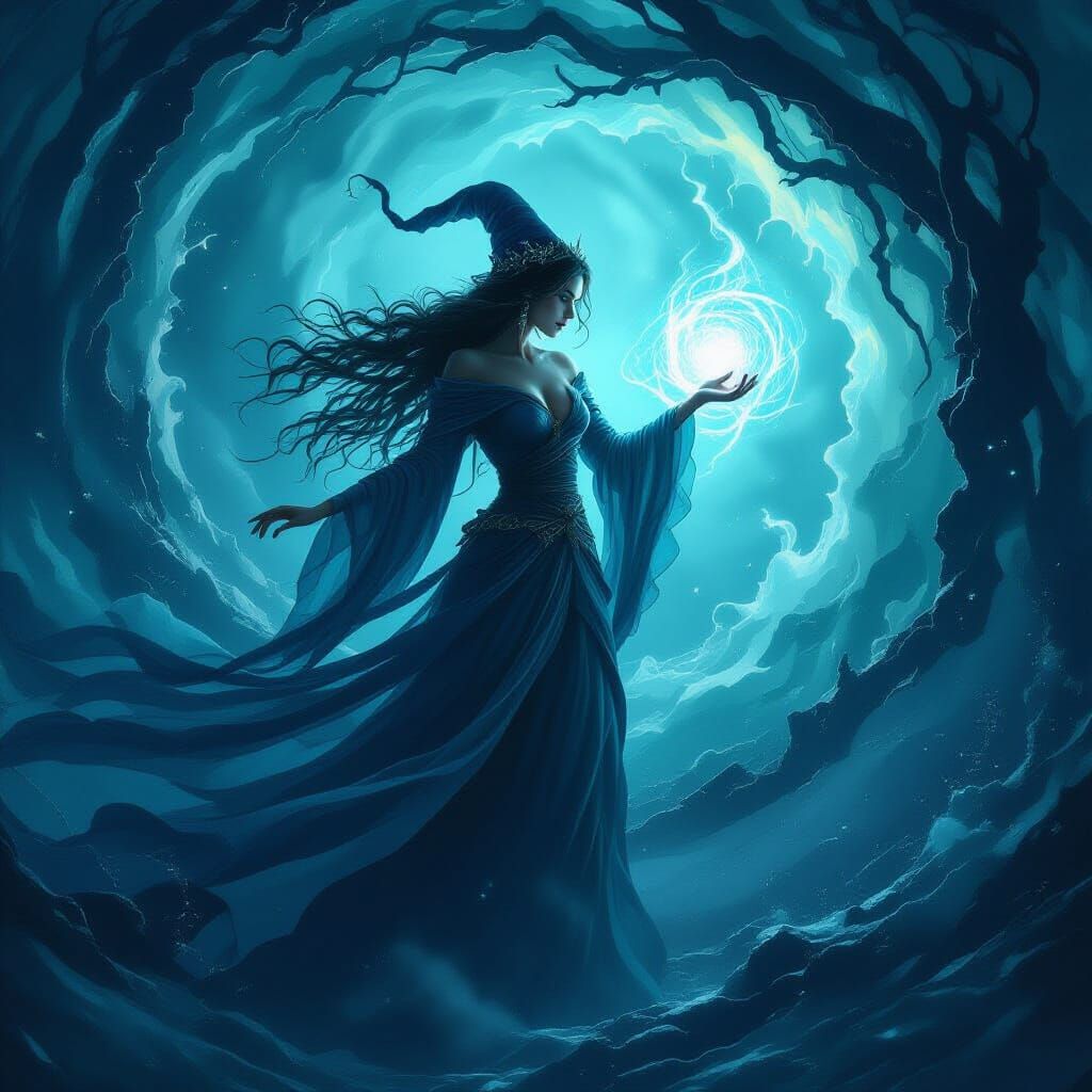 Aquatic Witch-Fairy Summoning Sea Power