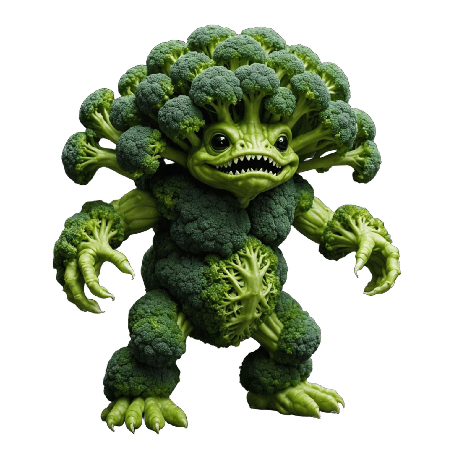 Whimsical Broccoli Creature Generated by AI