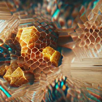 Golden Honeycomb Close-Up