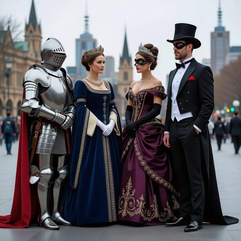 Medieval Time Travelers in Modern Melbourne